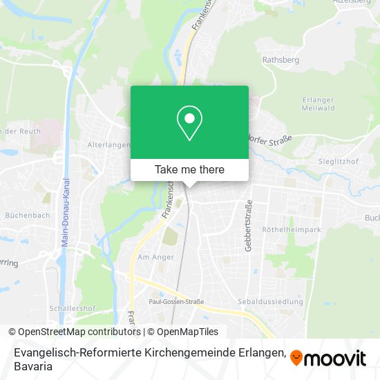 Evangelisch-Reformierte Kirchengemeinde Erlangen map