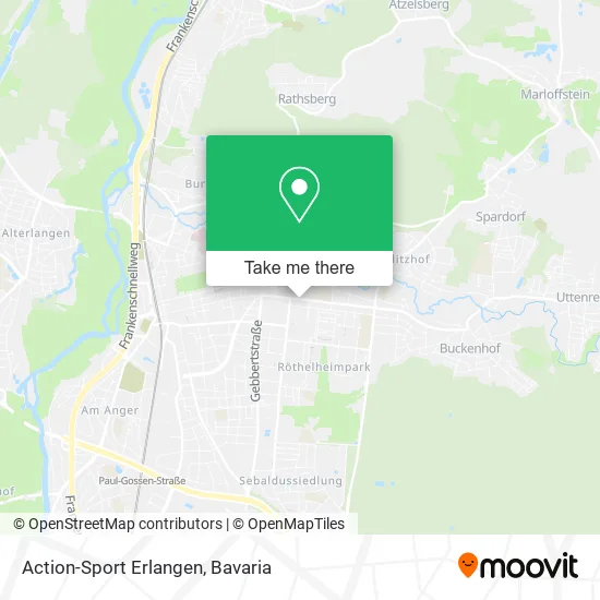 Карта Action-Sport Erlangen