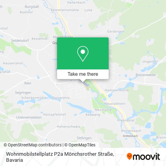 Карта Wohnmobilstellplatz P2a Mönchsrother Straße