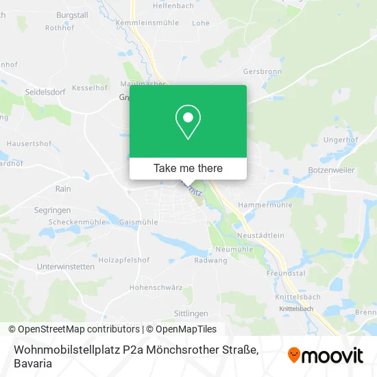 Карта Wohnmobilstellplatz P2a Mönchsrother Straße