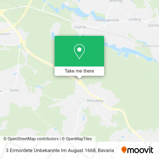 Карта 3 Ermordete Unbekannte Im August 1668