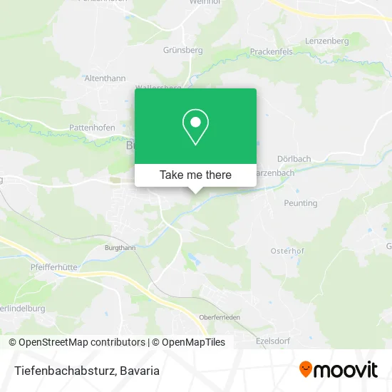 Карта Tiefenbachabsturz