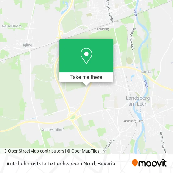 Карта Autobahnraststätte Lechwiesen Nord