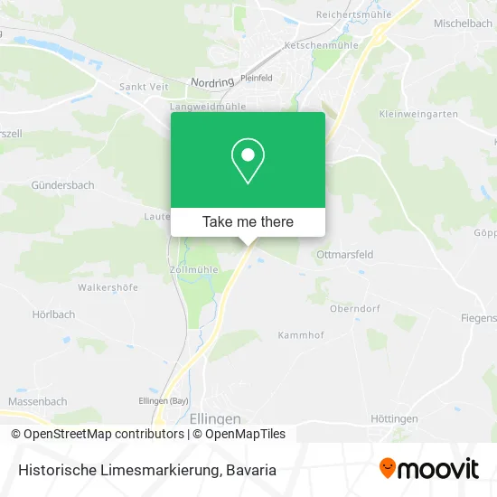 Карта Historische Limesmarkierung