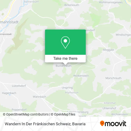 Карта Wandern In Der Fränkischen Schweiz