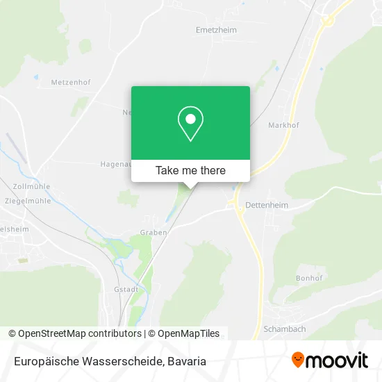 Карта Europäische Wasserscheide