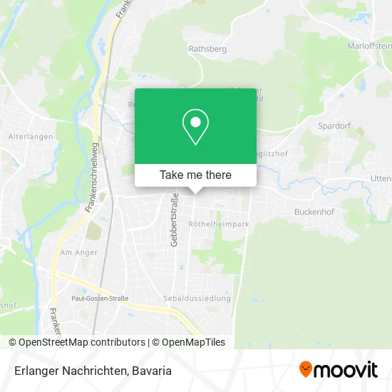 Карта Erlanger Nachrichten