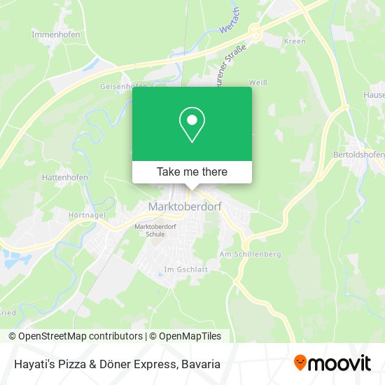 Карта Hayati's Pizza & Döner Express