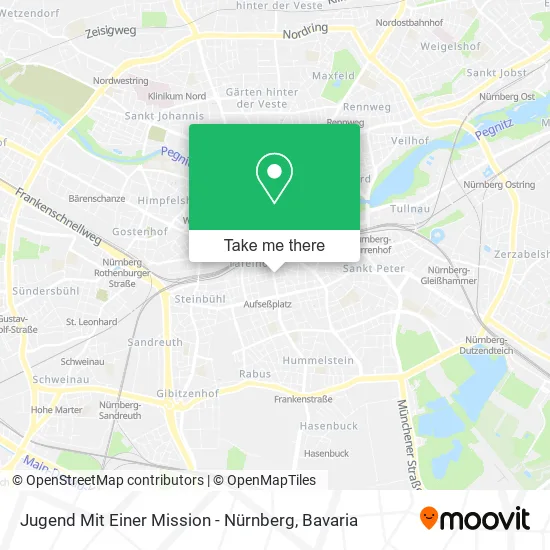 Карта Jugend Mit Einer Mission - Nürnberg