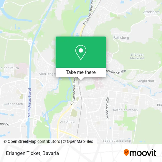 Карта Erlangen Ticket