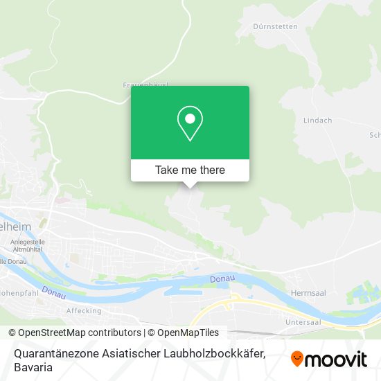 Quarantänezone Asiatischer Laubholzbockkäfer map
