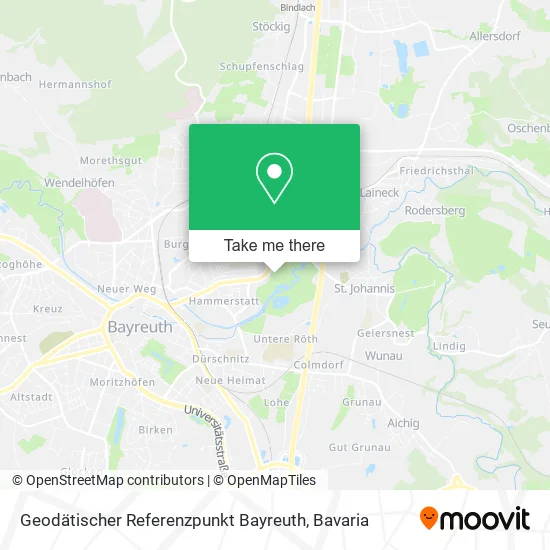 Карта Geodätischer Referenzpunkt Bayreuth