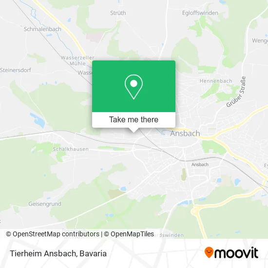 Карта Tierheim Ansbach