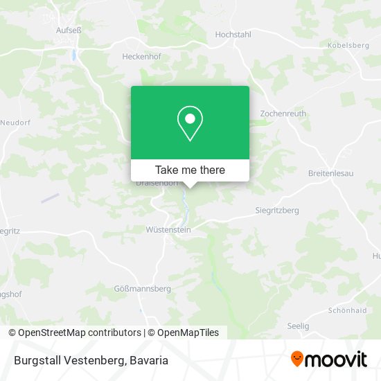 Burgstall Vestenberg map