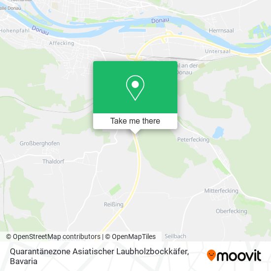 Quarantänezone Asiatischer Laubholzbockkäfer map
