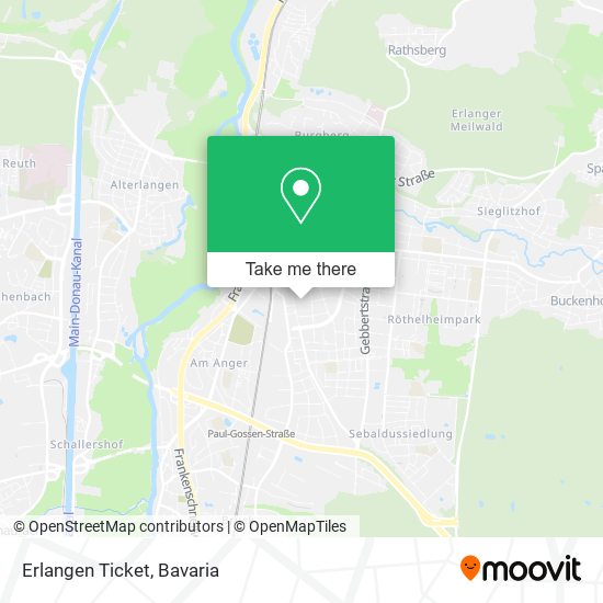 Erlangen Ticket map