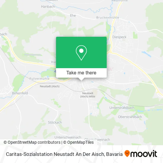 Карта Caritas-Sozialstation Neustadt An Der Aisch
