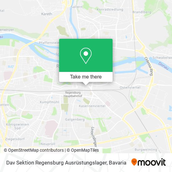 Dav Sektion Regensburg Ausrüstungslager map