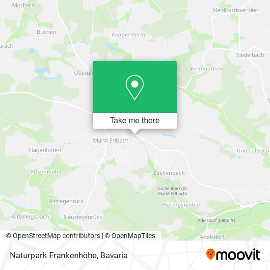 Naturpark Frankenhöhe map