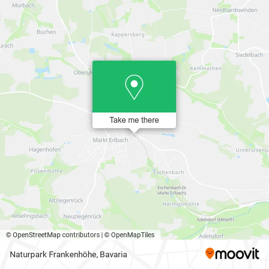 Карта Naturpark Frankenhöhe