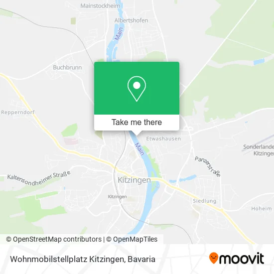 Карта Wohnmobilstellplatz Kitzingen