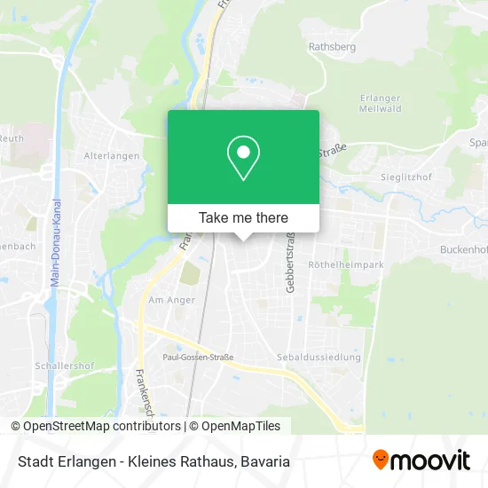 Карта Stadt Erlangen - Kleines Rathaus