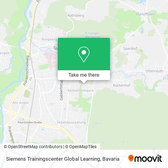 Siemens Trainingscenter Global Learning map
