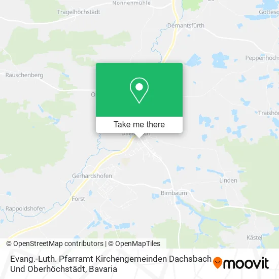 Карта Evang.-Luth. Pfarramt Kirchengemeinden Dachsbach Und Oberhöchstädt