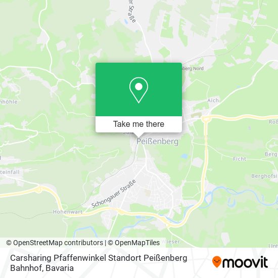 Carsharing Pfaffenwinkel Standort Peißenberg Bahnhof map