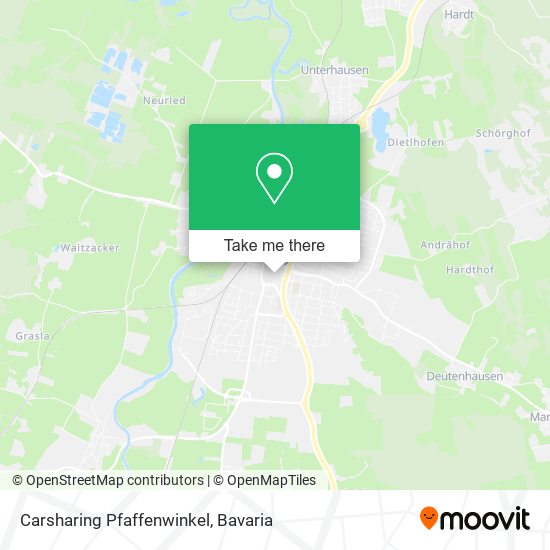 Карта Carsharing Pfaffenwinkel