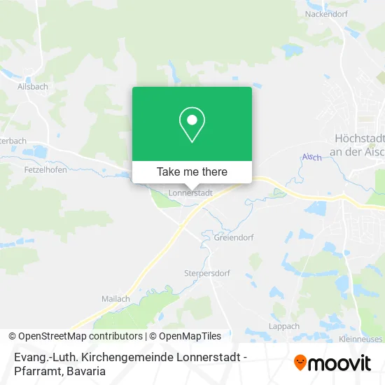 Карта Evang.-Luth. Kirchengemeinde Lonnerstadt - Pfarramt