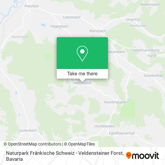 Naturpark Fränkische Schweiz - Veldensteiner Forst map
