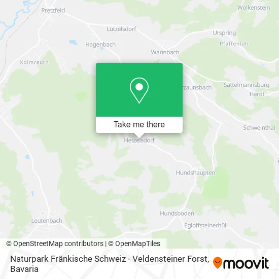 Карта Naturpark Fränkische Schweiz - Veldensteiner Forst