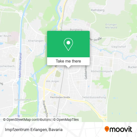 Карта Impfzentrum Erlangen