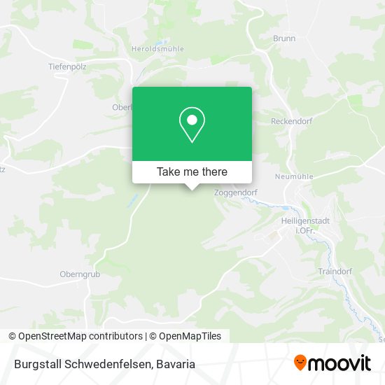 Burgstall Schwedenfelsen map