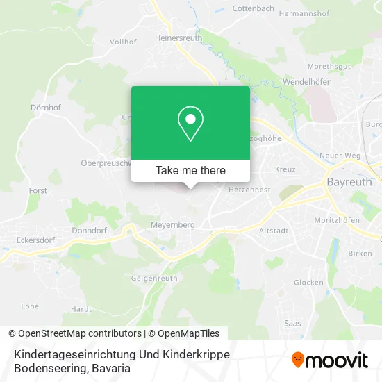 Карта Kindertageseinrichtung Und Kinderkrippe Bodenseering