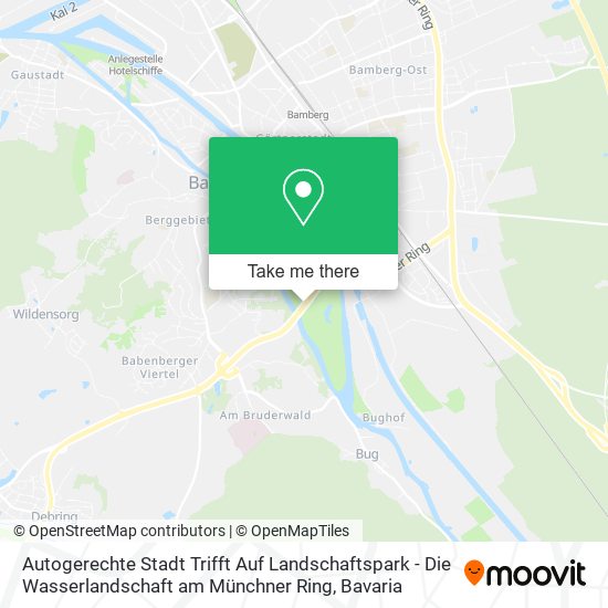 Autogerechte Stadt Trifft Auf Landschaftspark - Die Wasserlandschaft am Münchner Ring map
