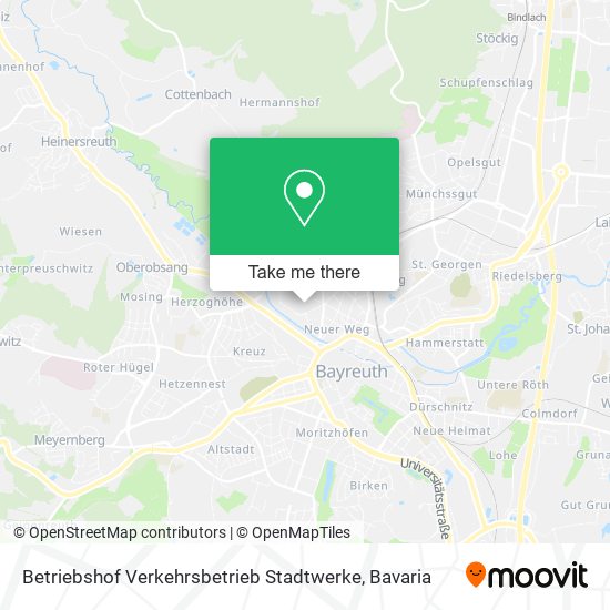 Betriebshof Verkehrsbetrieb Stadtwerke map