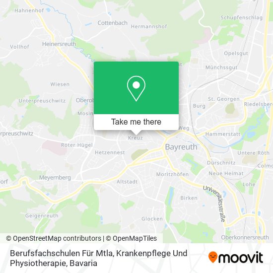Berufsfachschulen Für Mtla, Krankenpflege Und Physiotherapie map