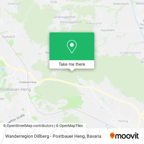 Карта Wanderregion Dillberg - Postbauer Heng