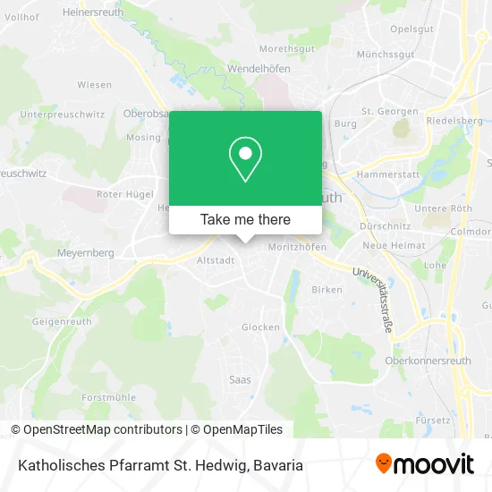 Карта Katholisches Pfarramt St. Hedwig