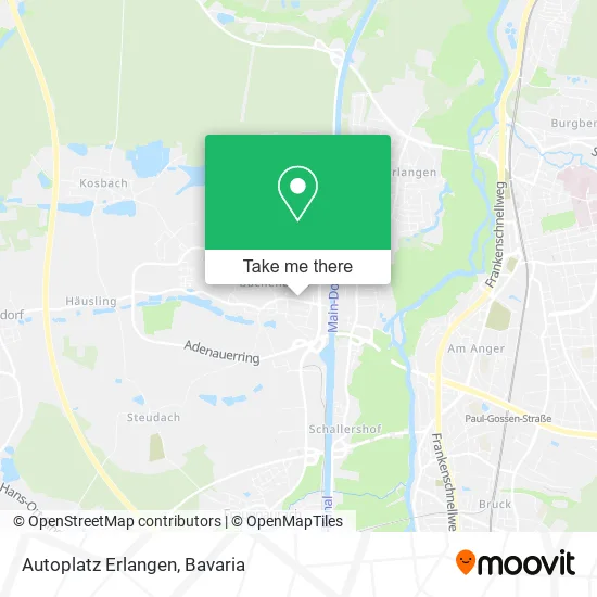 Карта Autoplatz Erlangen