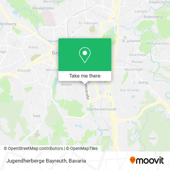 Карта Jugendherberge Bayreuth