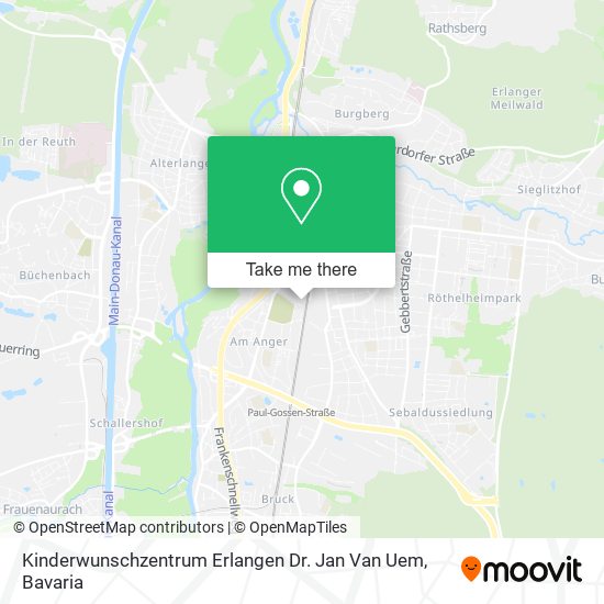 Карта Kinderwunschzentrum Erlangen Dr. Jan Van Uem