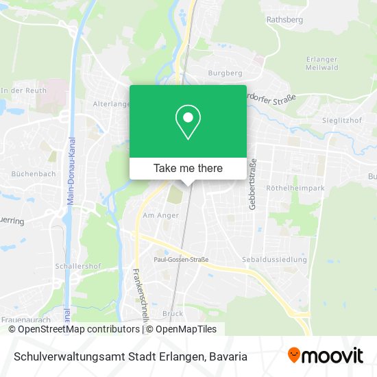 Карта Schulverwaltungsamt Stadt Erlangen