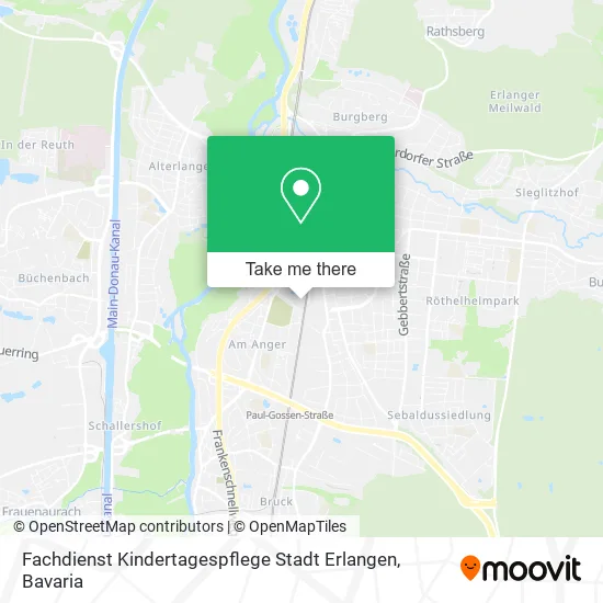 Карта Fachdienst Kindertagespflege Stadt Erlangen