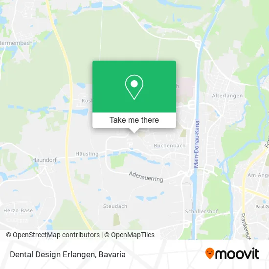 Карта Dental Design Erlangen