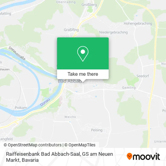 Карта Raiffeisenbank Bad Abbach-Saal, GS am Neuen Markt