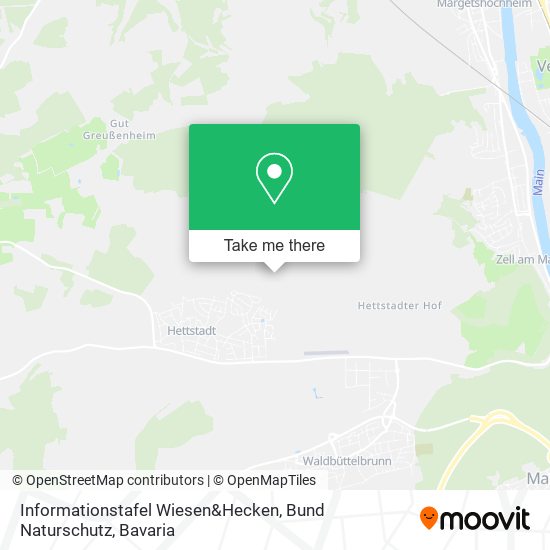 Informationstafel Wiesen&Hecken, Bund Naturschutz map
