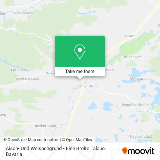 Карта Aisch- Und Weisachgrund - Eine Breite Talaue